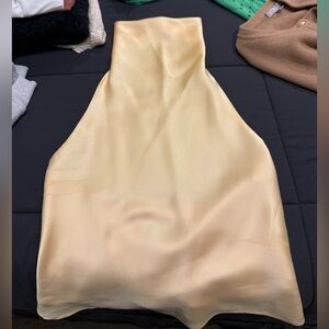 Zara yellow halter neck top